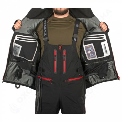Костюм-поплавок зимний «Angler (-20)» Black/Red S311 ХСН