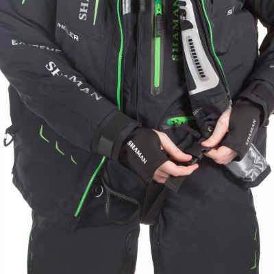 Костюм-поплавок зимний Angler (-20) Black/Green S-311-0 Shaman ХСН