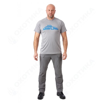 Футболка GRAYLING Logo T-Shirt (Лого) (хлопок, серый) GTS-02GR