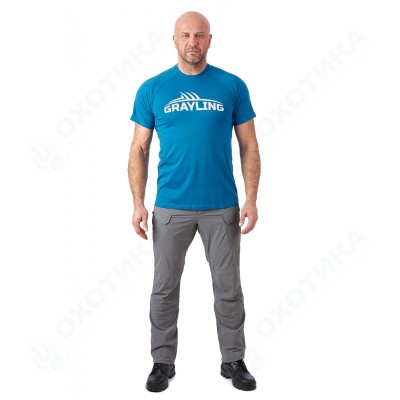 Футболка GRAYLING Logo T-Shirt (Лого) (хлопок, синий) GTS-02BL