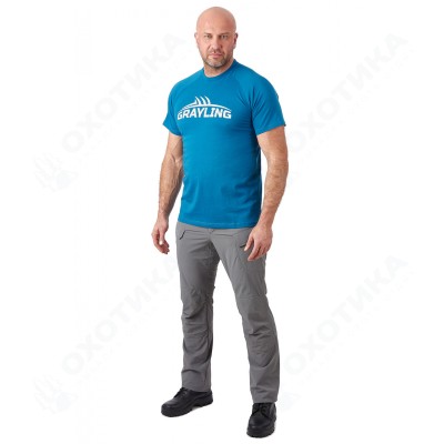 Футболка GRAYLING Logo T-Shirt (Лого) (хлопок, синий) GTS-02BL