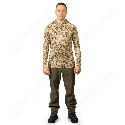 Лонгслив с капюшоном PRIDE Ocelot (Оцелот)(камыш) PRLSH-02RDS