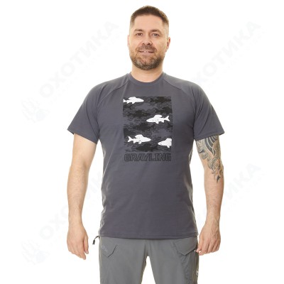 Футболка GRAYLING Fishes(Фишс)(хлопок, графит) GTS-05GRT