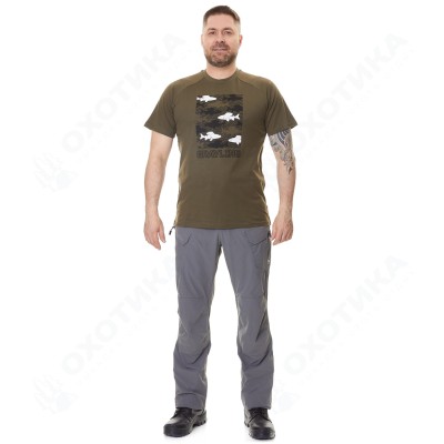 Футболка GRAYLING Fishes (Фишс) (хлопок, хаки) GTS-05KH