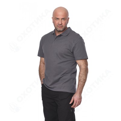 Футболка 7.62 поло "Mini Logo T-Shirt"(Мини лого) (хлопок, серый) 7PO-01GR