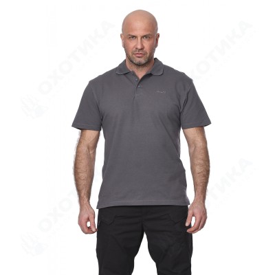 Футболка 7.62 поло "Mini Logo T-Shirt"(Мини лого) (хлопок, серый) 7PO-01GR