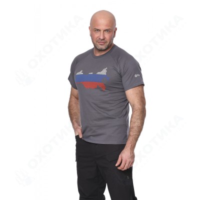 Футболка 7.62 Russia (Россия) (хлопок, серый) 7TS-06GR