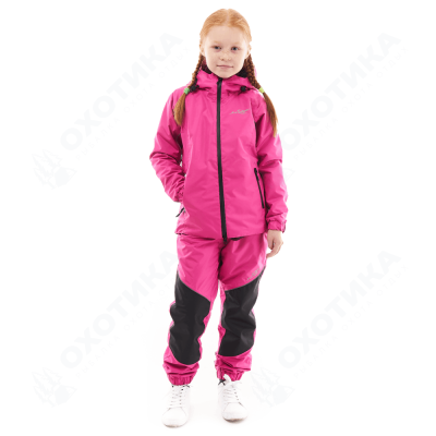 Детский комплект дождевой (куртка, брюки) EVO Kids PINK (мембрана)