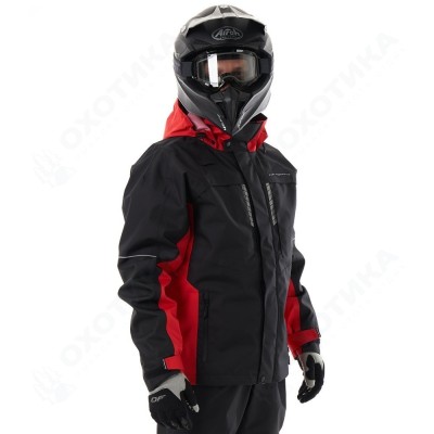 Мембранная куртка QUAD PRO Black - Red 2023