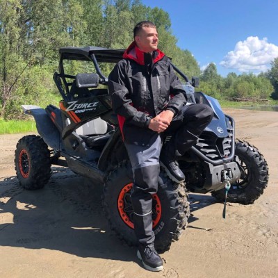Мембранная куртка QUAD PRO Black - Red 2023