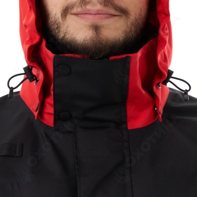 Мембранная куртка QUAD PRO Black - Red 2023