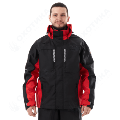 Мембранная куртка QUAD PRO Black - Red 2023