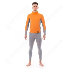 Термобелье зимнее с высоким воротом Мужское Orange - Gray 2023