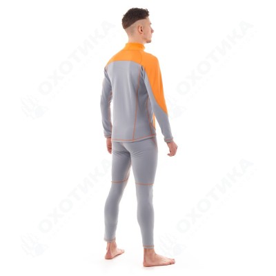 Термобелье зимнее с высоким воротом Мужское Orange - Gray 2023