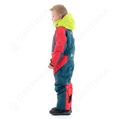 Зимний утепленный комбинезон DF Junior Gravity Red-Dark Ocean