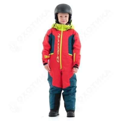 Зимний утепленный комбинезон DF Junior Gravity Red-Dark Ocean